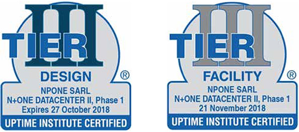 Tier III Certification for N+ONE DATACENTER II, Phase 1